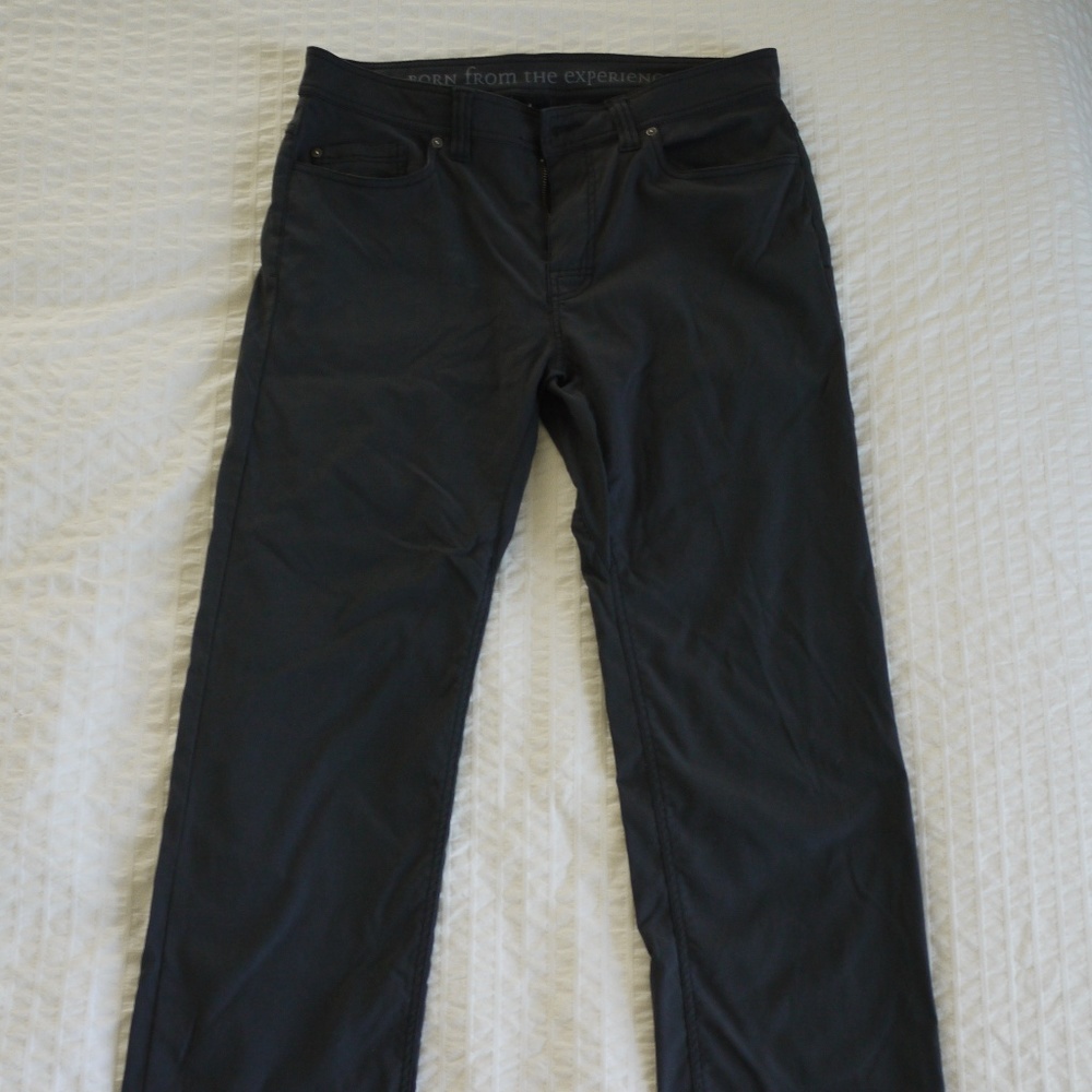 Dark Gray Slim Fit Prana Pants